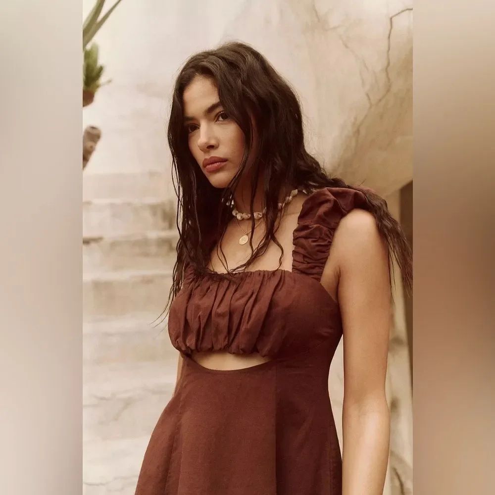 Free People Bom Bom Island Mini Dress NWT